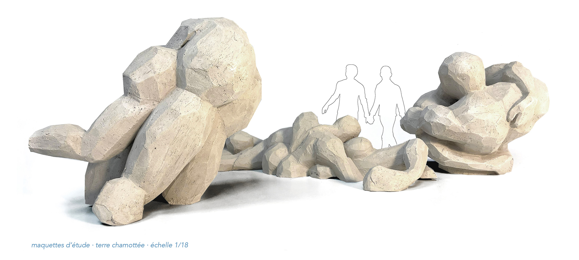 Les métamorphes Maquette sculptures