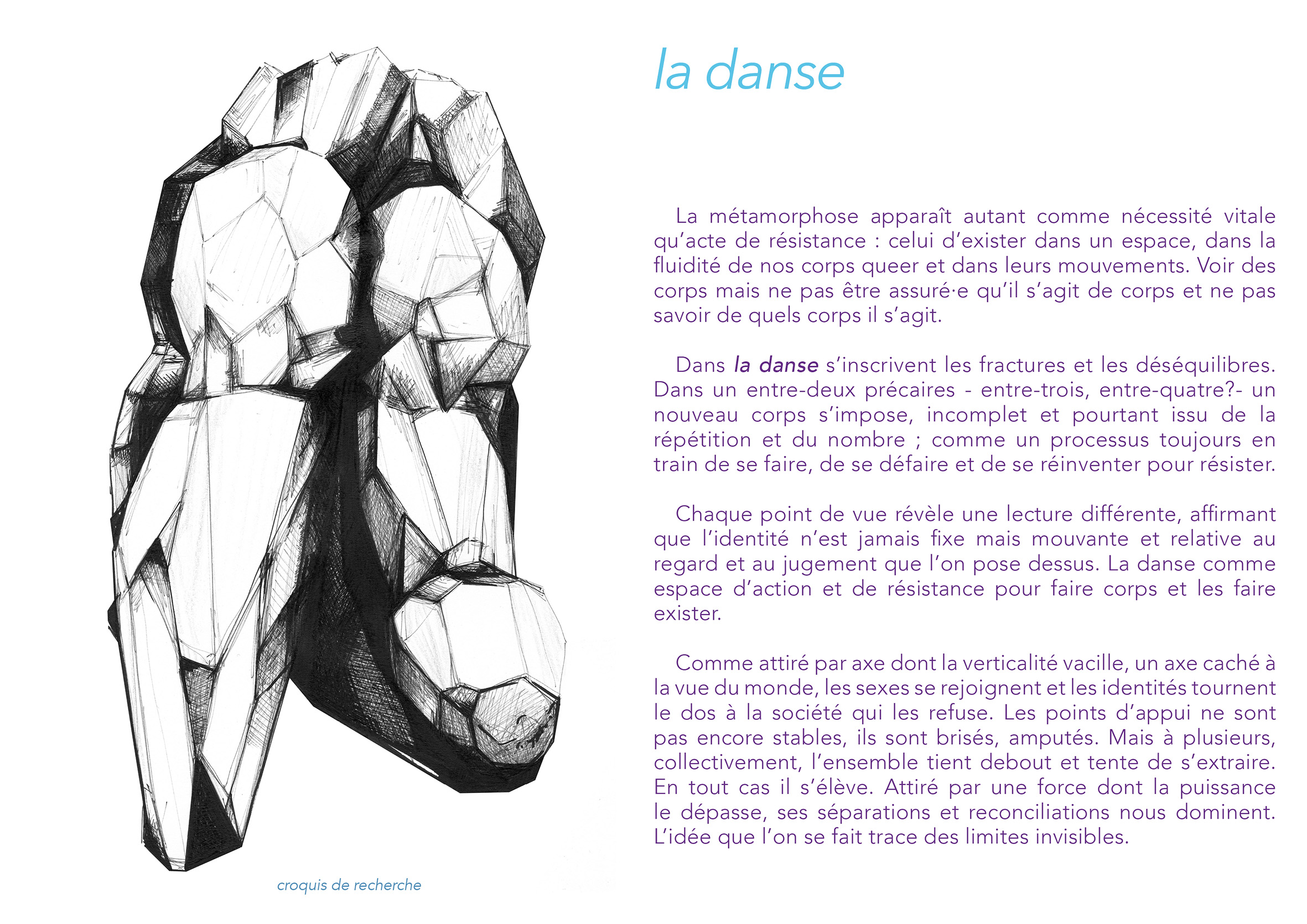 Les métamorphes La Danse projet sculpture